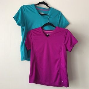 Two Xersion quick-dri athletic shirts GUC size M